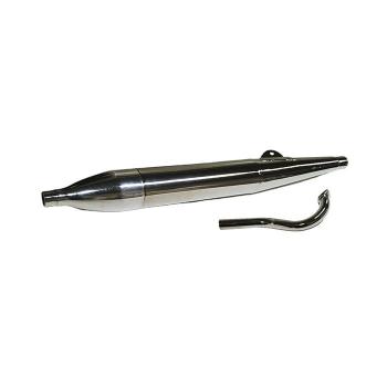 Auspuff RS Zigarre mit Flöte 28mm Chrom